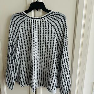 Black and white blouse